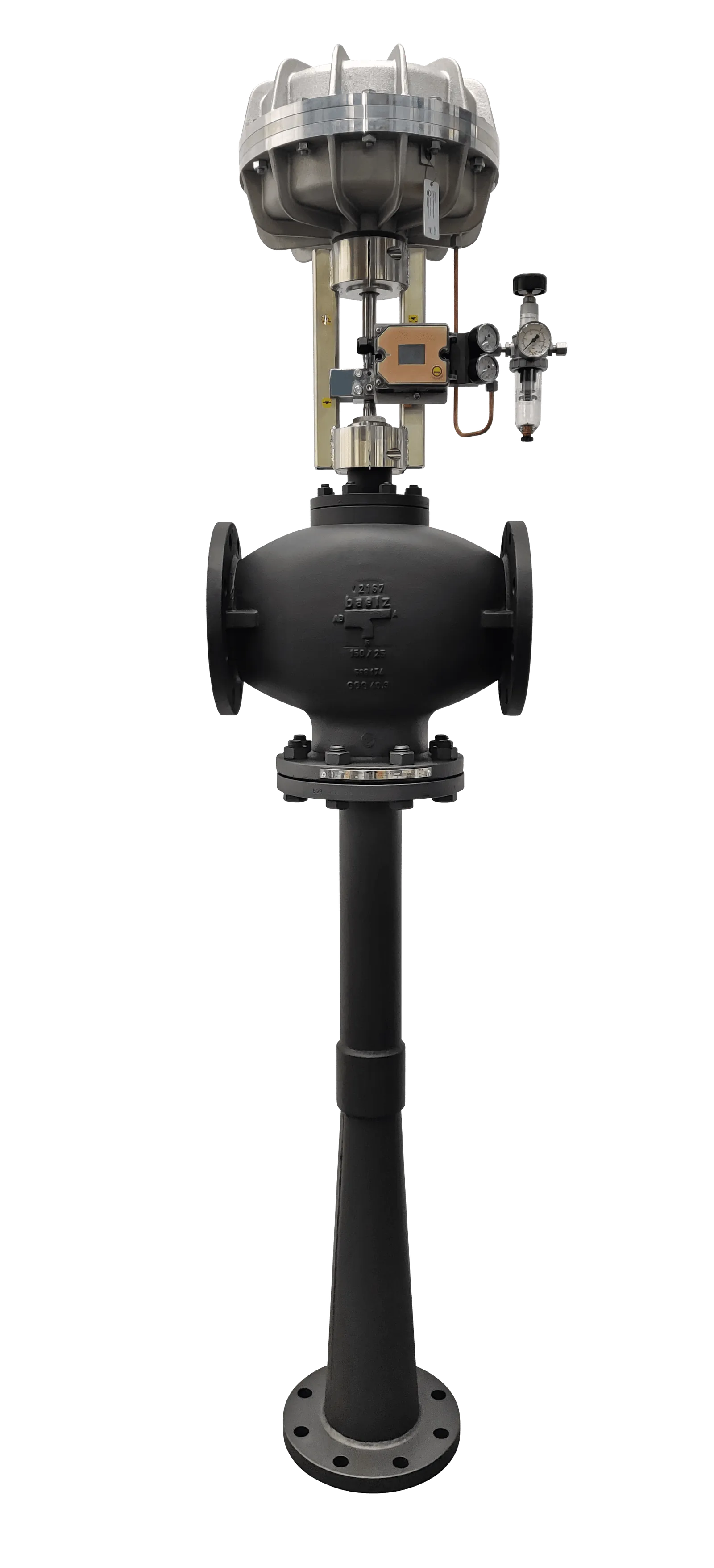 Jetomat TurboHeat controlled steam ejector with pneumatic actuator and positioner
