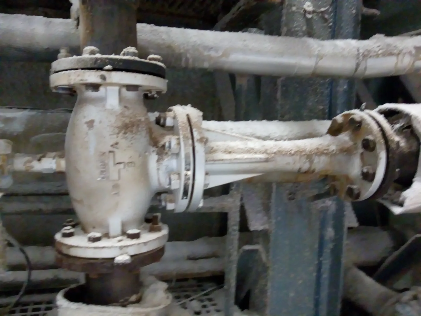 The Jetomat body and diffuser in the Yankee’s steam recirculation line at the tissue mill