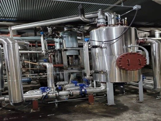 A group separator and its pipework