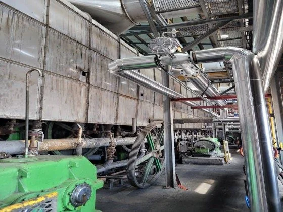 A Jetomat with its actuator at a dryer steam group